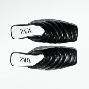 Zara Quilted Leather Mule